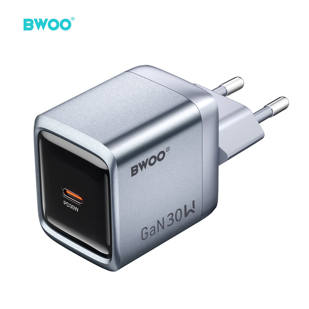 BWOO BO-CDA236 GaN wall laddare 1xUSB-C 3A PD 30W grå with PPS
