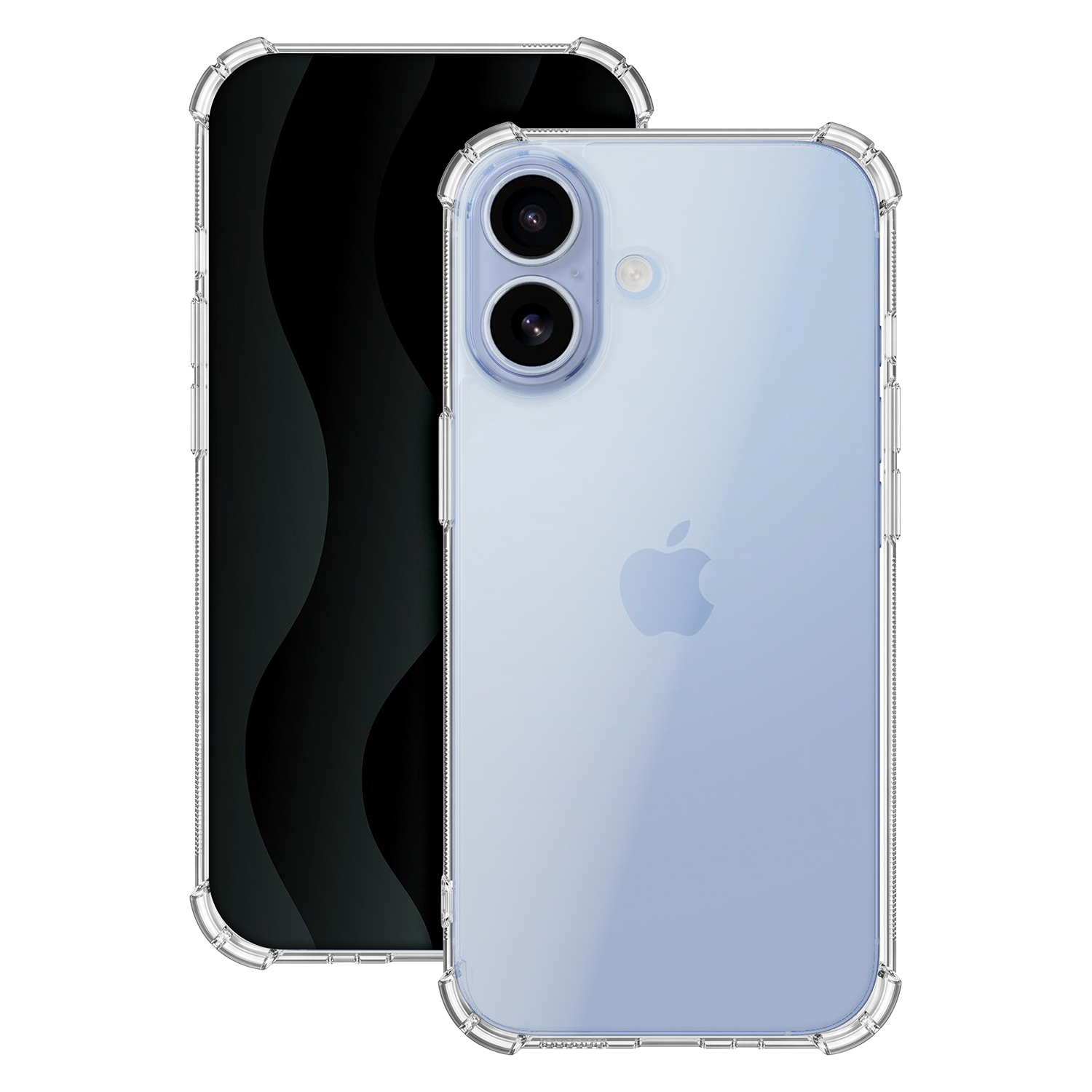 Anti Shock 1,5 mm skal för iPhone 17 / iPhone 18 transparent camera protection