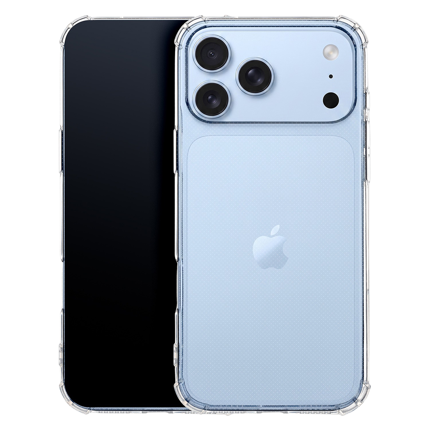 Anti Shock 1,5 mm skal för iPhone 17 Pro Max / iPhone 18 Pro Max transparent big hole
