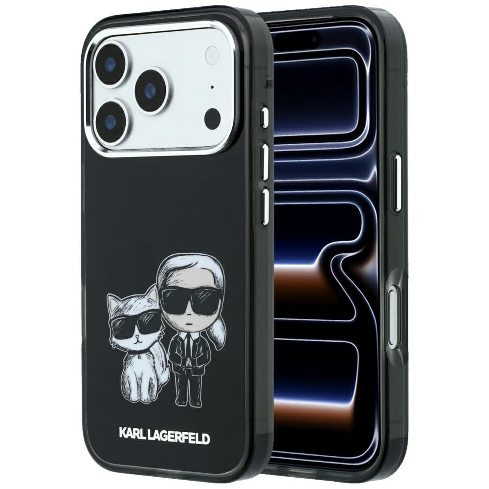 Karl Lagerfeld Smooth Karl Choupette Bodies Sketch MagSafe fodral för iPhone 18 Pro Max / 17 Pro Max svart