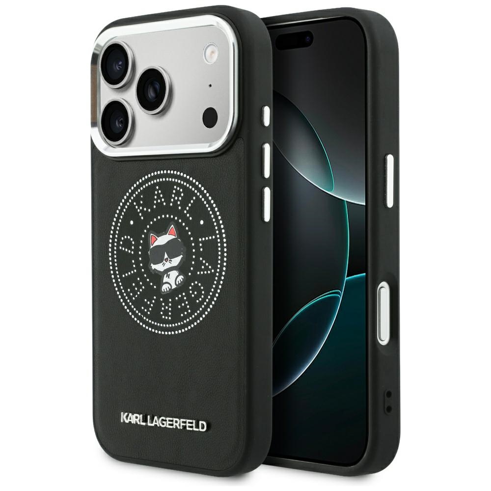 Karl Lagerfeld Point Choupette Sketch MagSafe fodral för iPhone 18 Pro / 17 Pro svart