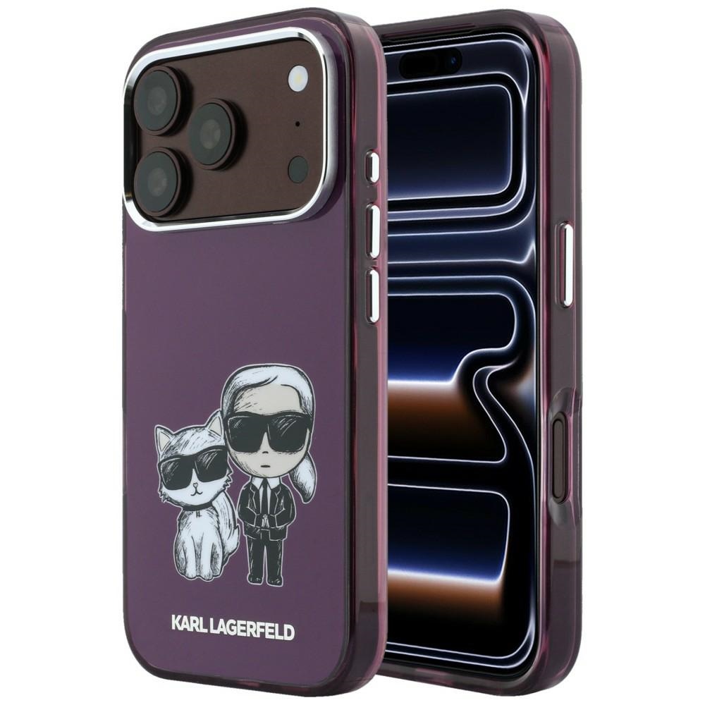 Karl Lagerfeld IML Karl Choupette Bodies Sketch Print MagSafe fodral för iPhone 18 Pro Max / 17 Pro Max burgundy