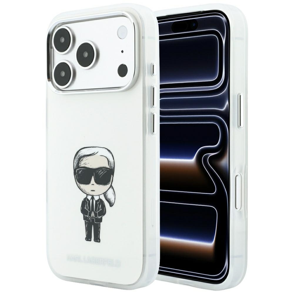 Karl Lagerfeld IML Ikonik Sketch Print MagSafe fodral för iPhone 18 Pro Max / 17 Pro Max beige