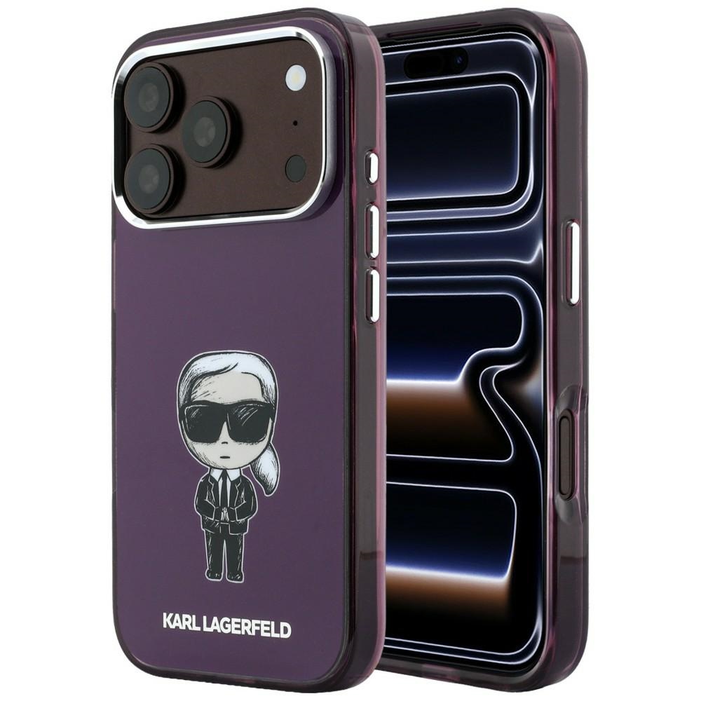 Karl Lagerfeld IML Ikonik Sketch Print MagSafe fodral för iPhone 18 Pro Max / 17 Pro Max burgundy