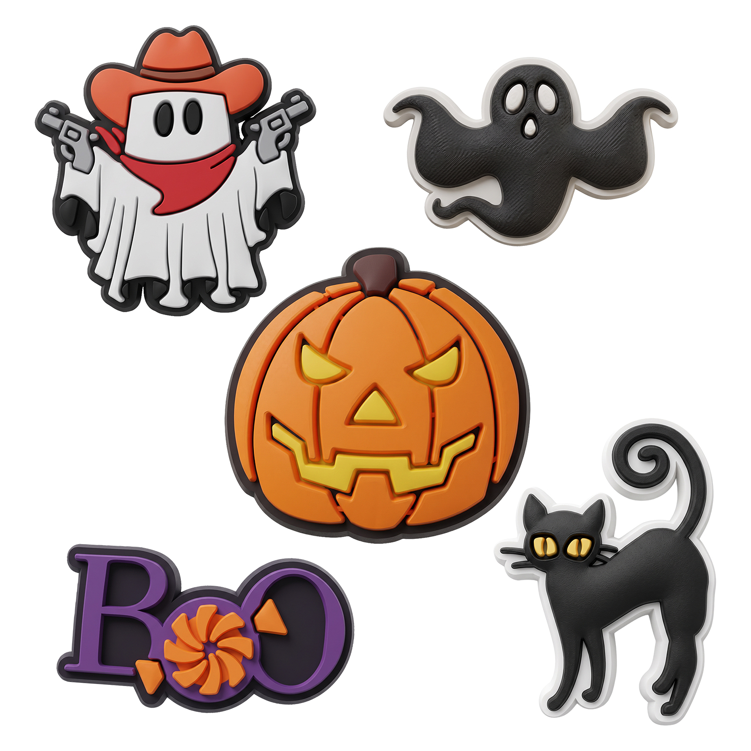 Sticker 3D boo 5 pcs set