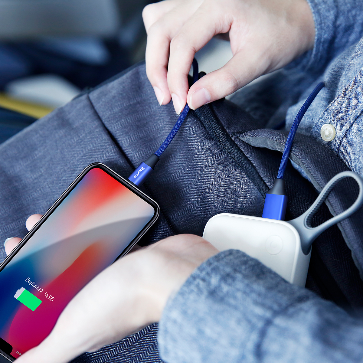 Baseus cable Yiven USB – Lightning 1,2 m 2A navy blue