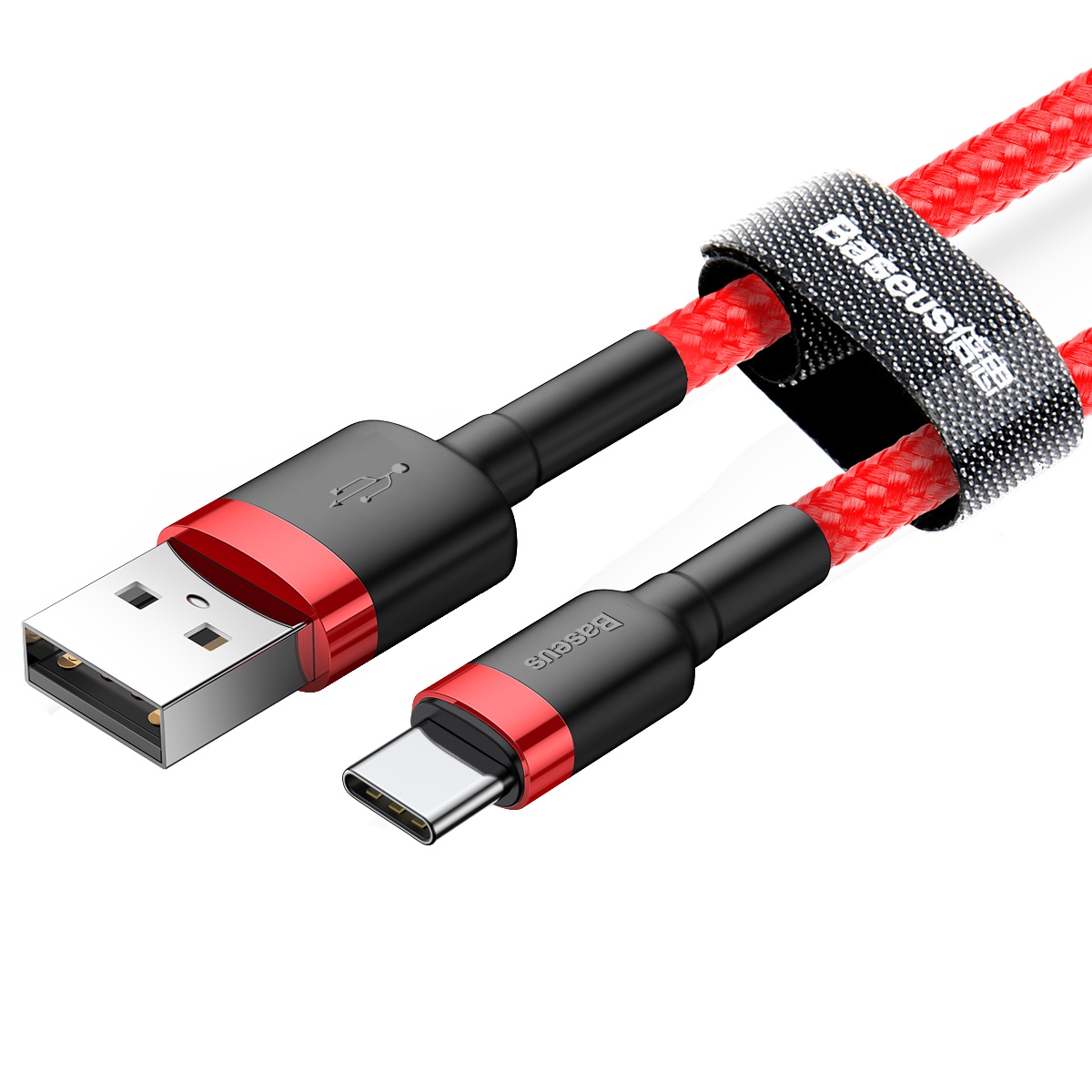 Baseus cable Cafule USB – USB-C 1,0 m 3A red