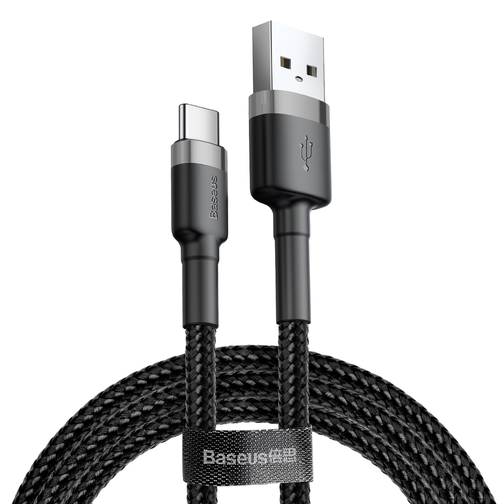 Baseus cable Cafule USB – USB-C 2,0 m 2A gray-black
