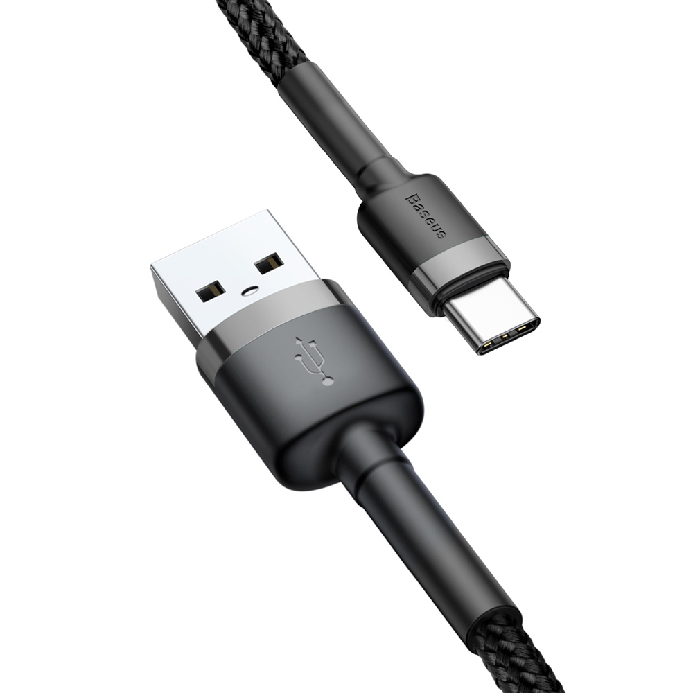 Baseus cable Cafule USB – USB-C 2,0 m 2A gray-black