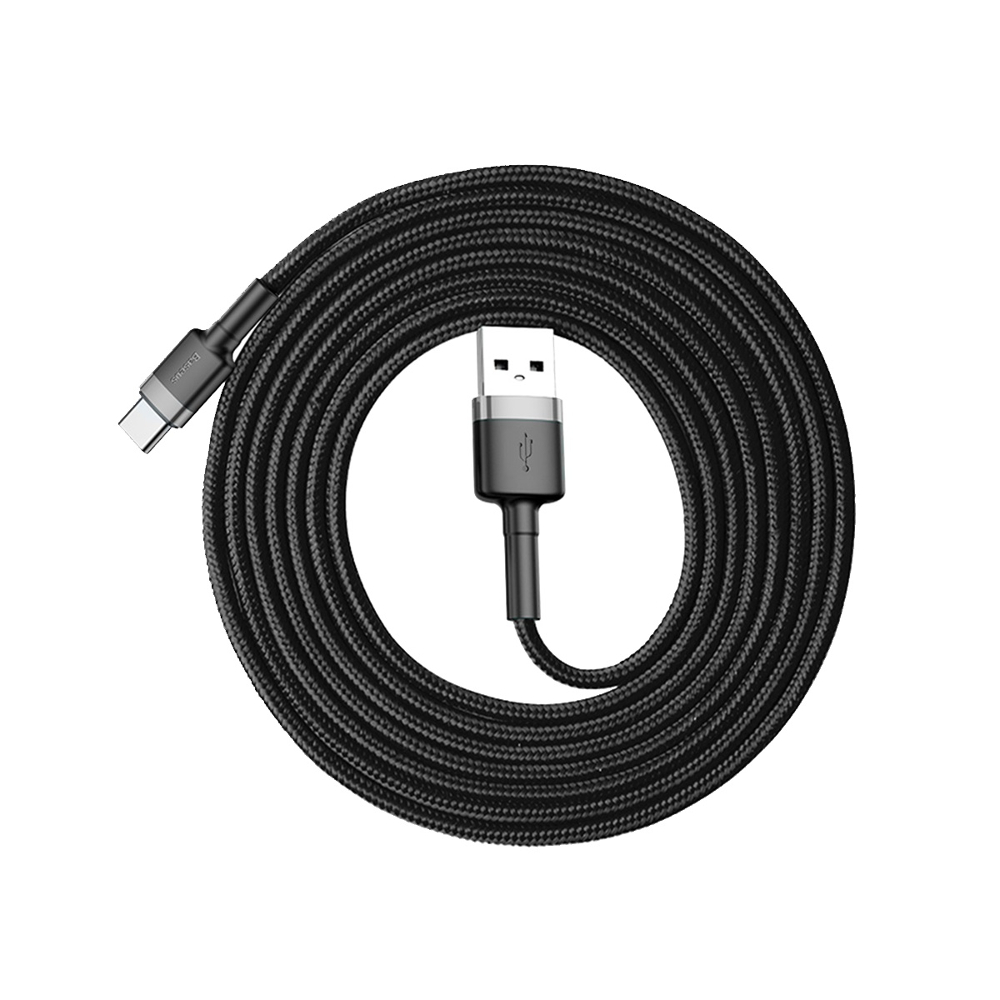 Baseus cable Cafule USB – USB-C 2,0 m 2A gray-black