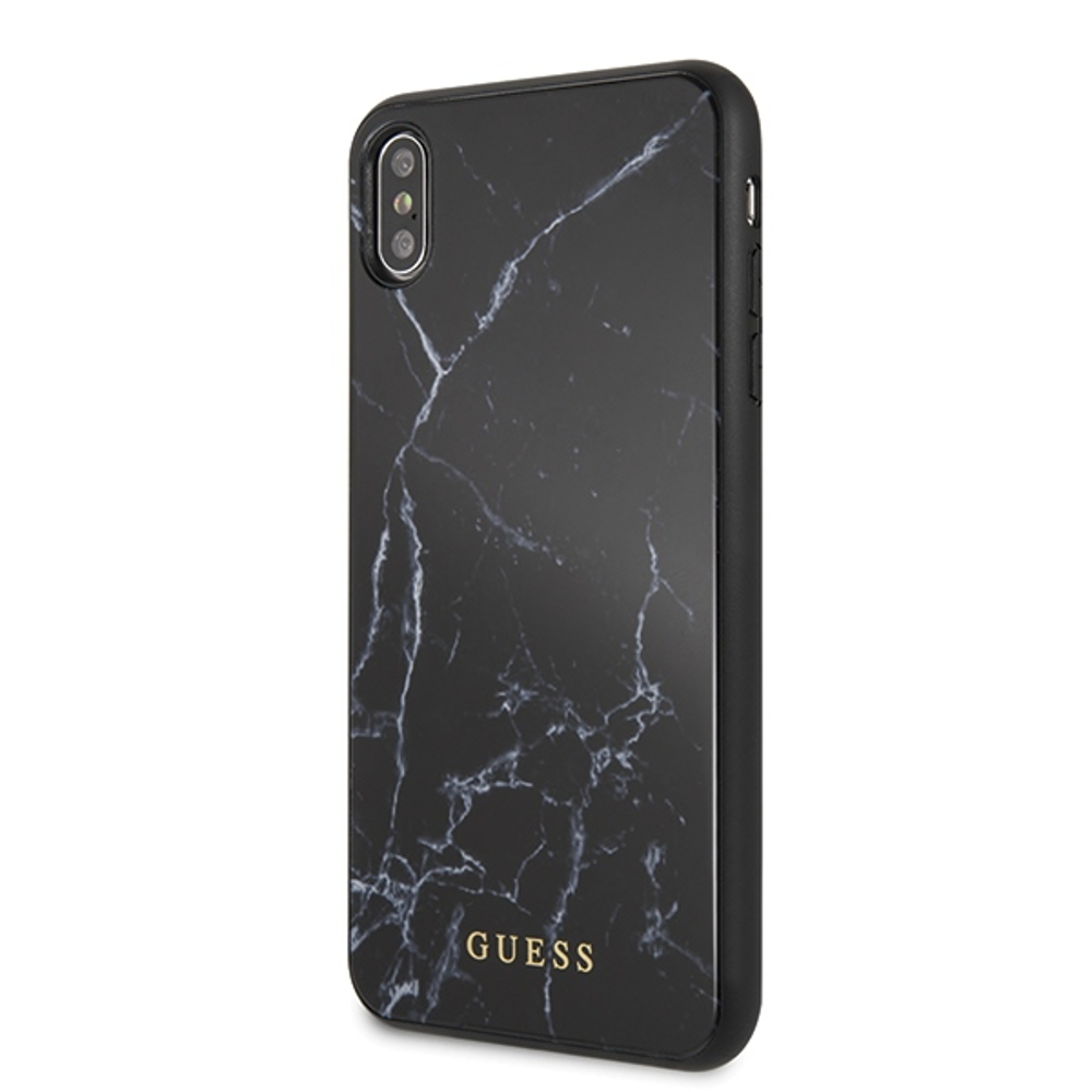 Guess case for iPhone XS black hard case Marble
