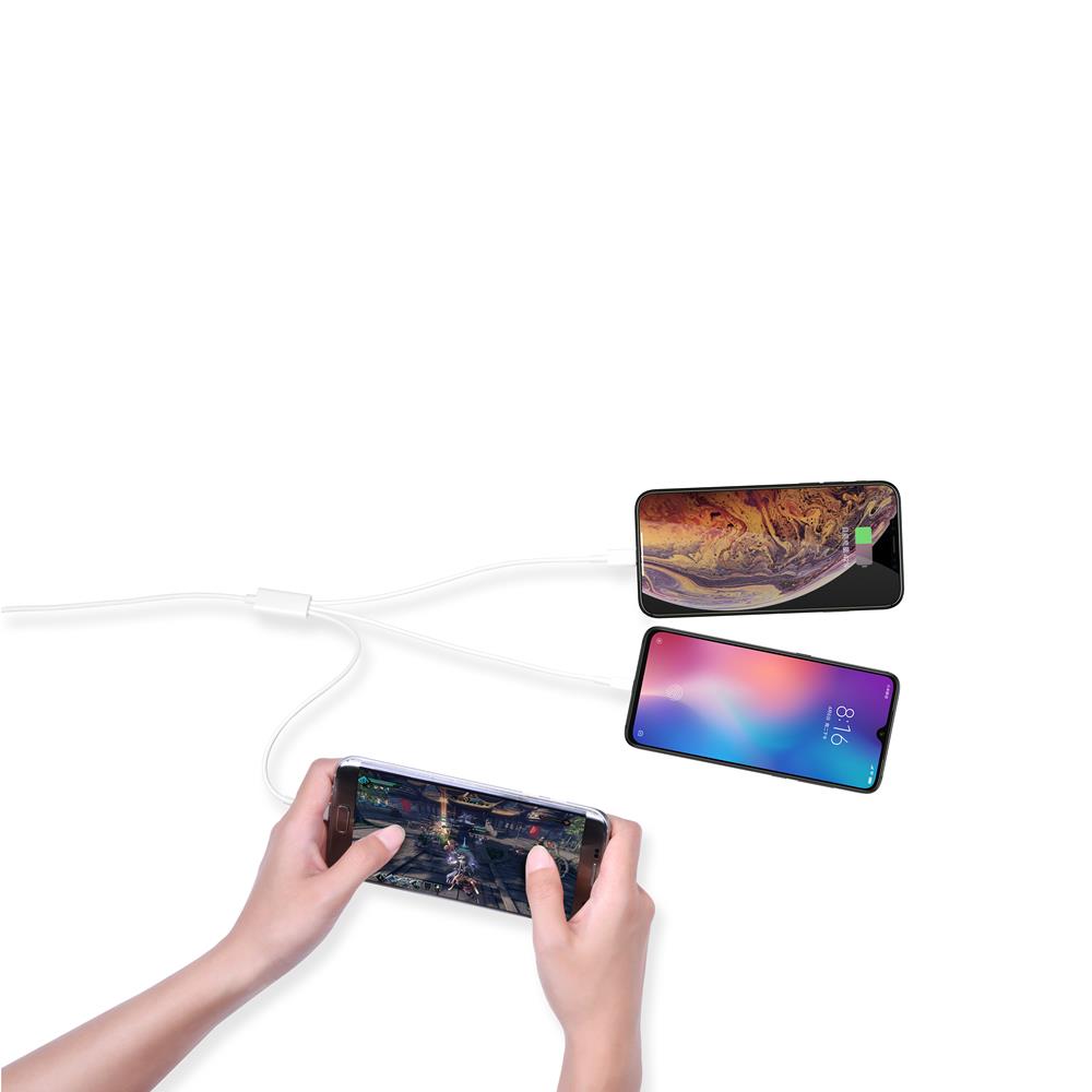 Devia cable 3in1 Smart EC141 USB – Lightning + USB-C + MicroUSB 1,2 m 2A white