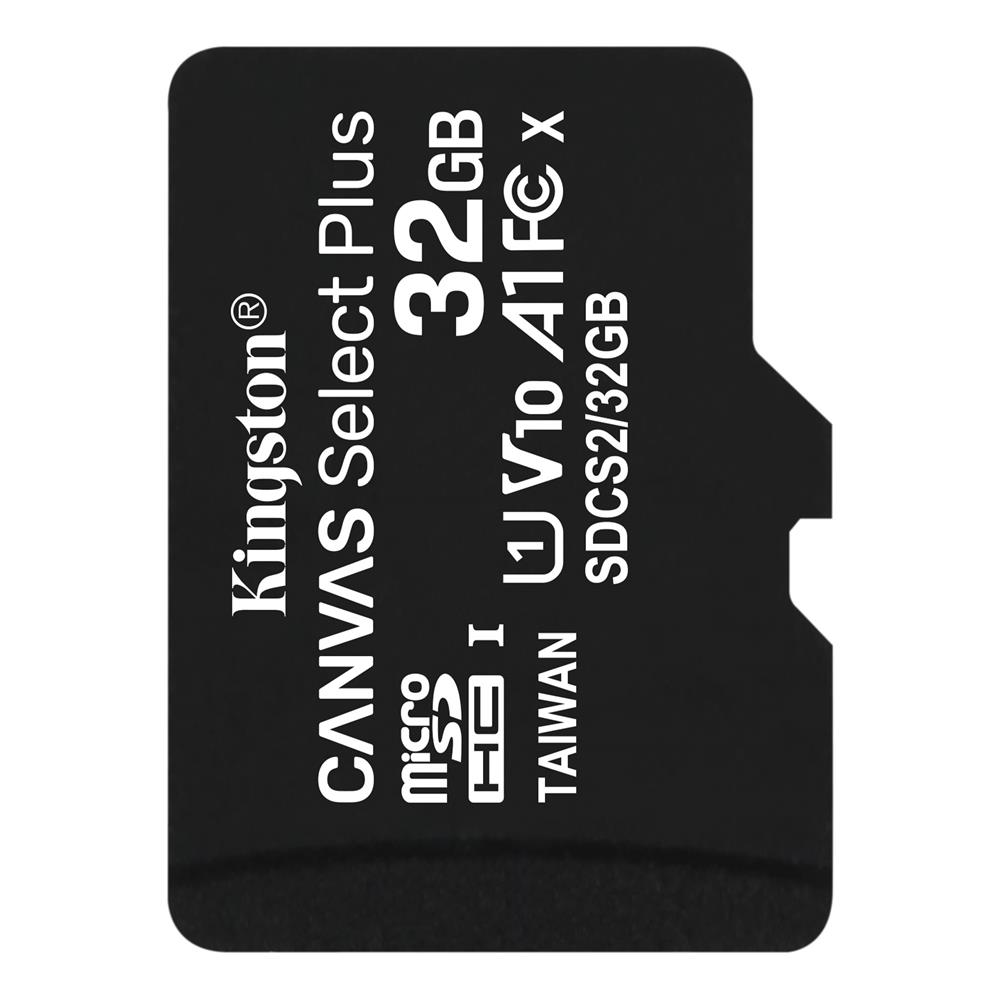 Kingston Memory Card Microsdxc Canvas Select Plus 32gb Class 10 Uhs I 100 Mb S