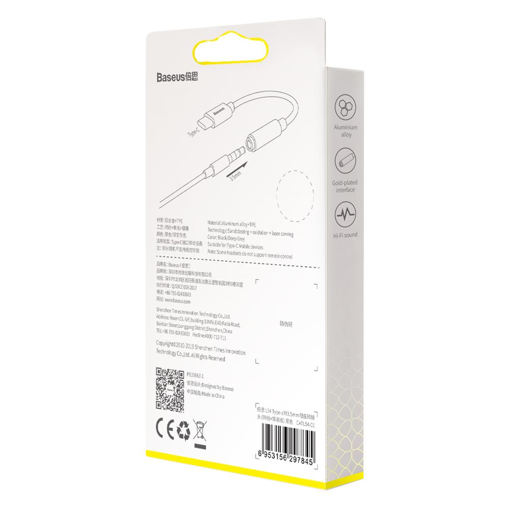 Baseus adapter L54 USB-C to jack 3,5 mm black