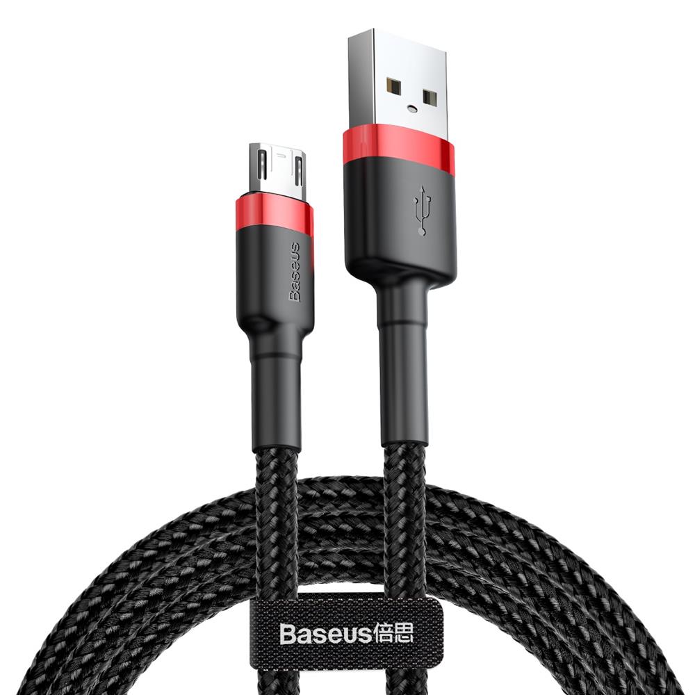 Baseus cable Cafule USB – microUSB 3,0 m 1,5A red-black