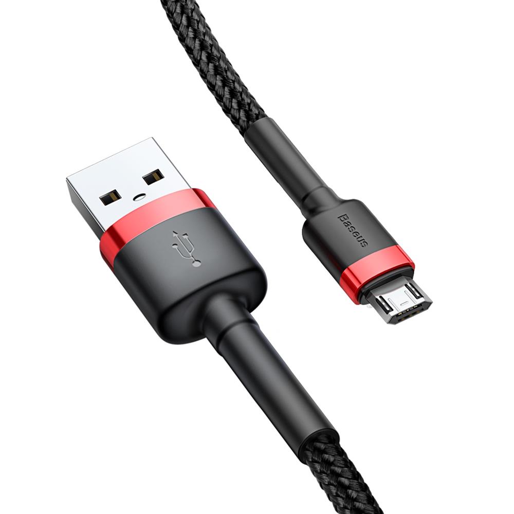 Baseus cable Cafule USB – microUSB 3,0 m 1,5A red-black