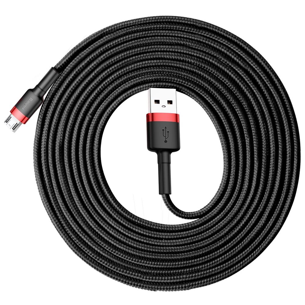 Baseus cable Cafule USB – microUSB 3,0 m 1,5A red-black