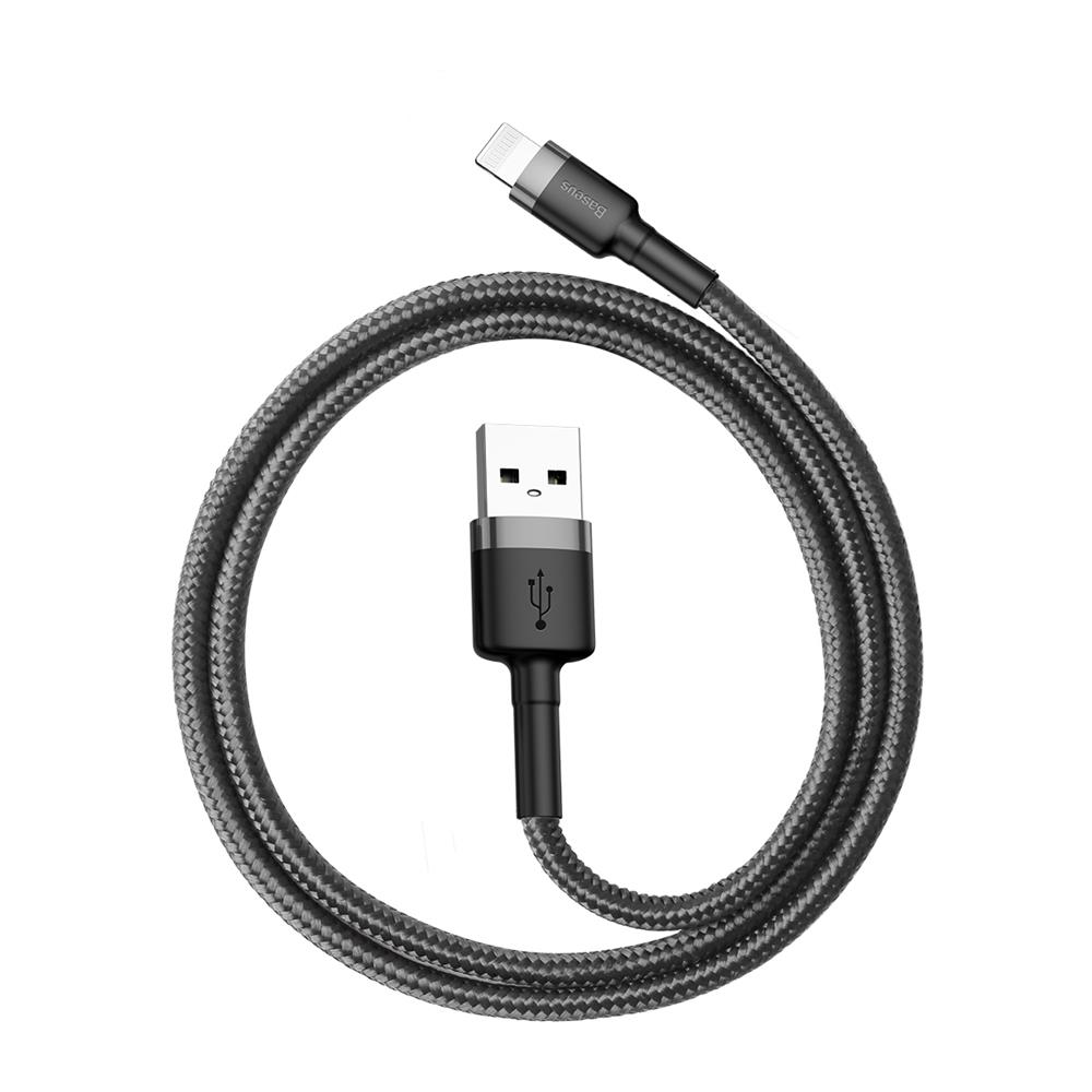 Baseus cable Cafule USB – Lightning 0,5 m 2,4A grey-black