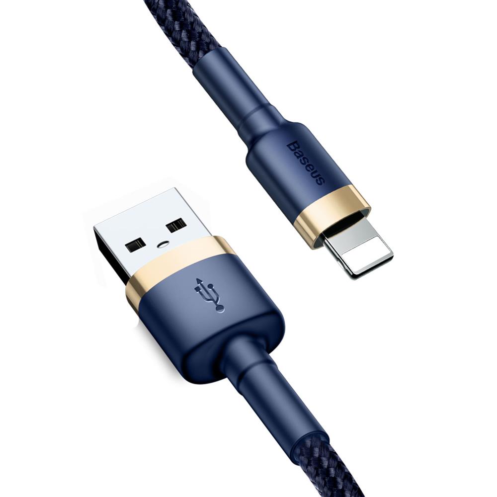 Baseus cable Cafule USB – Lightning 1,0 m 2,4A gold-blue