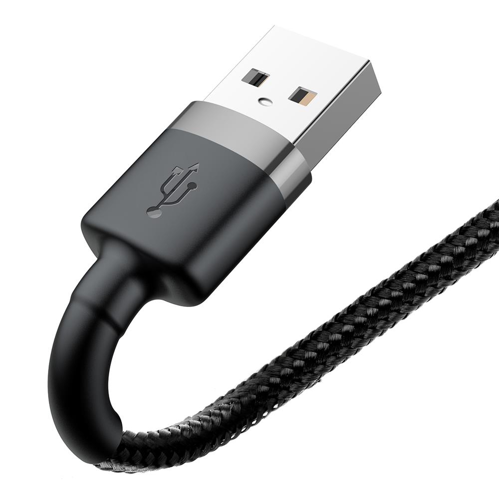 Baseus sladd Cafule USB – Lightning 1,0 m 2,4A grå-svart