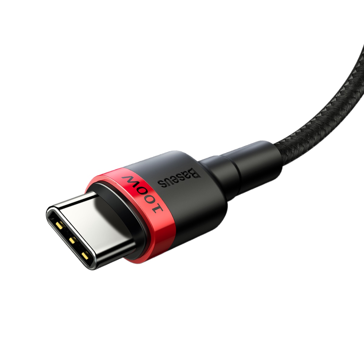 Baseus cable Cafule PD USB-C – USB-C 2,0 m 5A red-black 100W