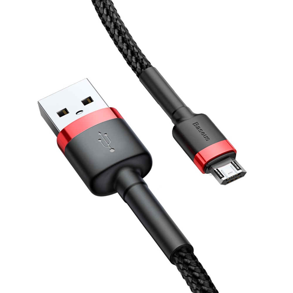 Baseus cable Cafule USB – microUSB 2,0 m 1,5A black-red
