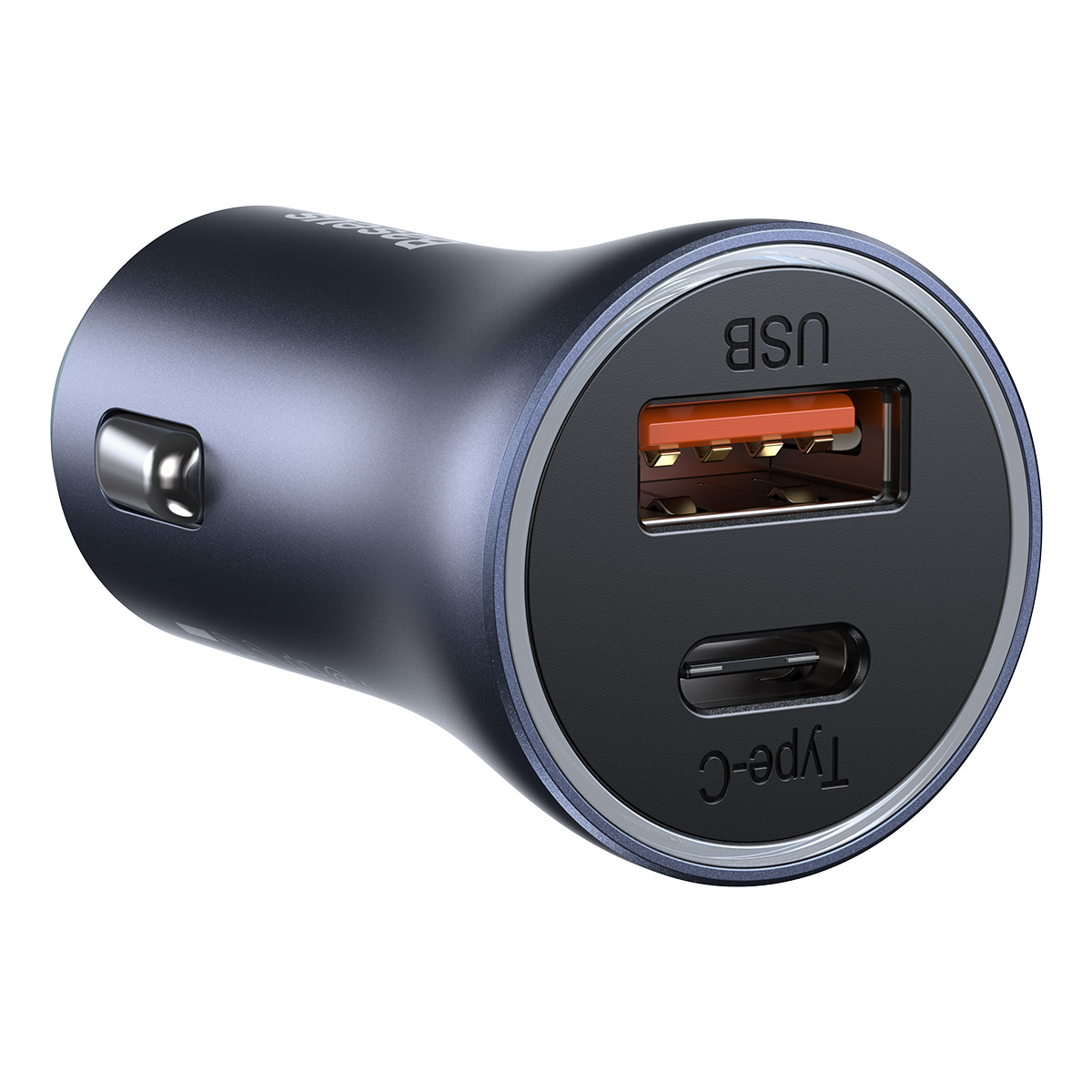 Baseus car charger Golden Contactor Pro PD 40W 1x USB 1x USB-C dark gray