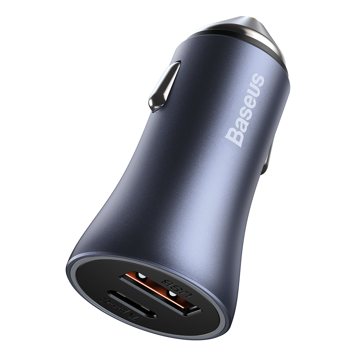 Baseus car charger Golden Contactor Pro PD 40W 1x USB 1x USB-C dark gray