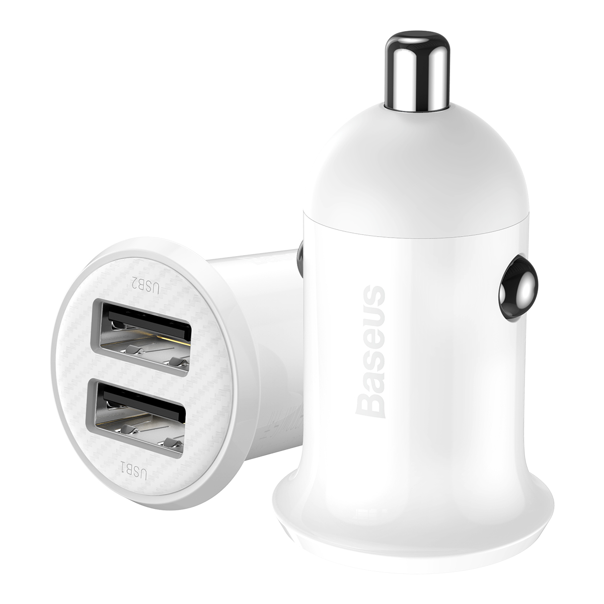 Baseus car charger Grain Pro 2x USB 4,8A white