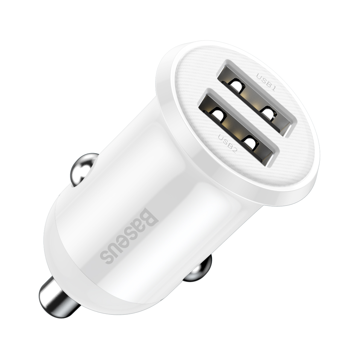 Baseus car charger Grain Pro 2x USB 4,8A white