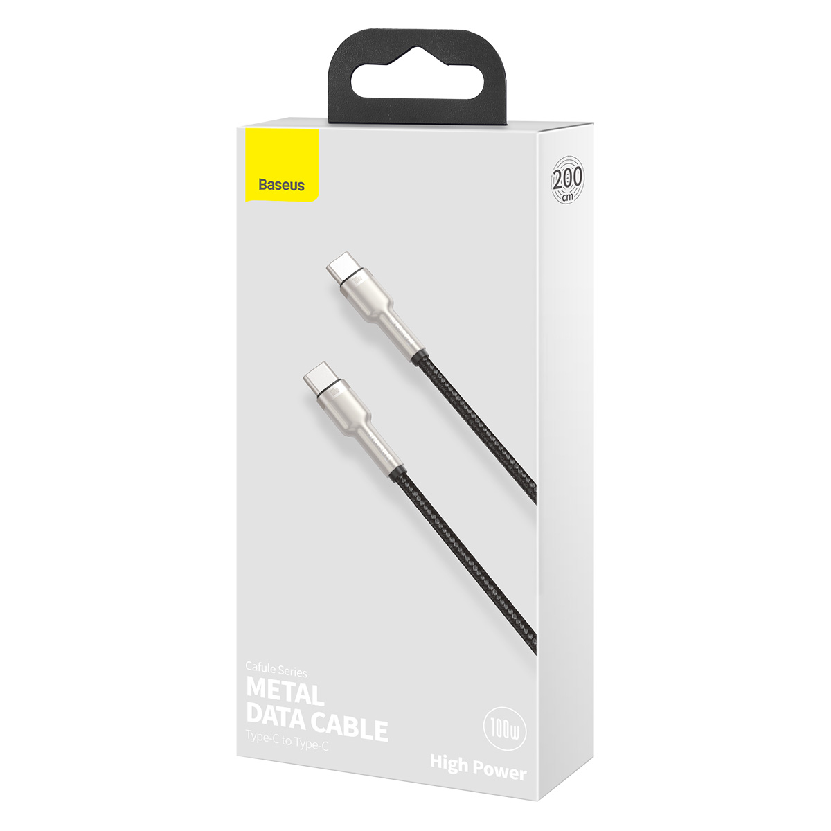 Baseus cable Cafule Metal PD USB-C – USB-C 2,0 m black 100W