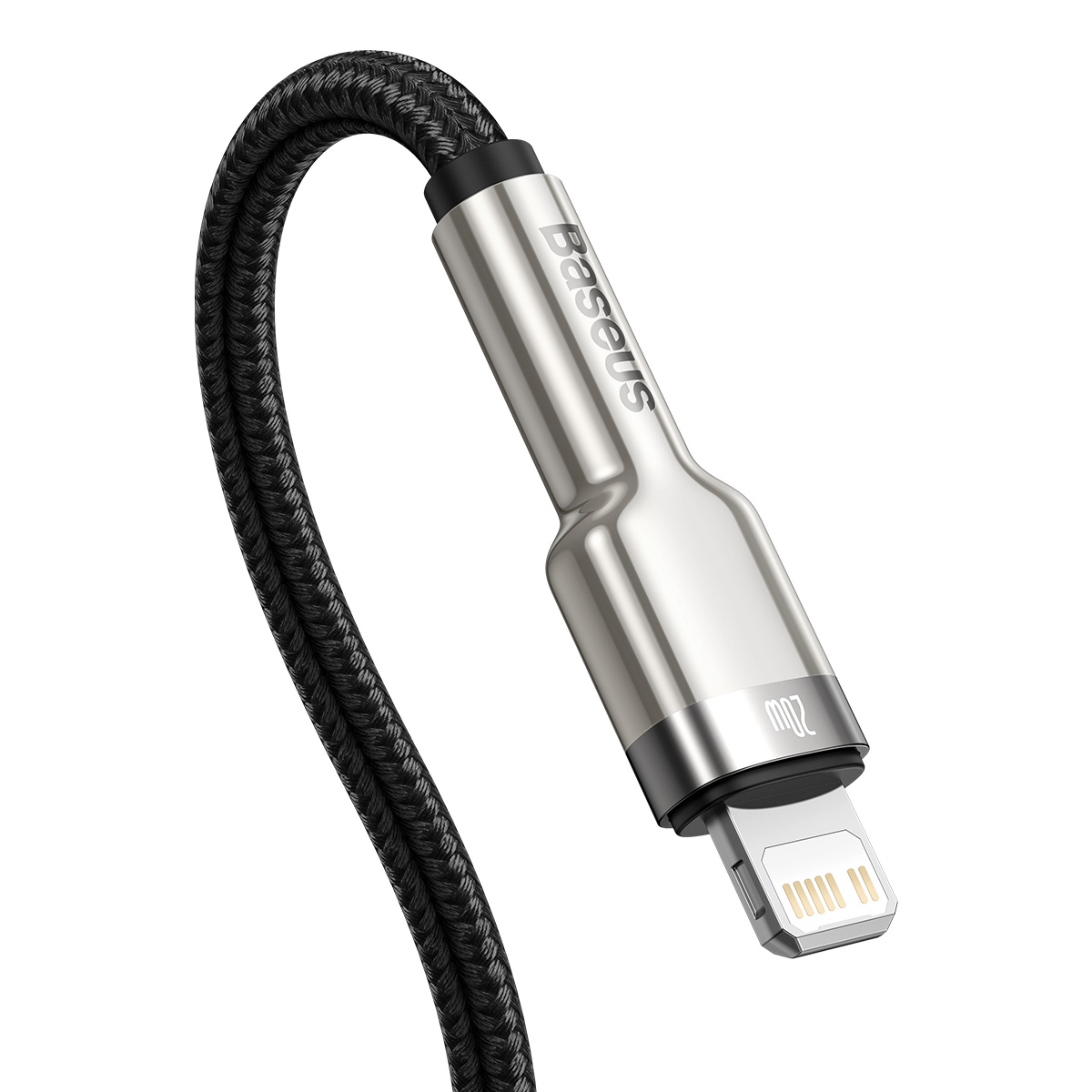 Baseus kabel Cafule Metal PD USB-C – Lightning 0,25 m svart 20W
