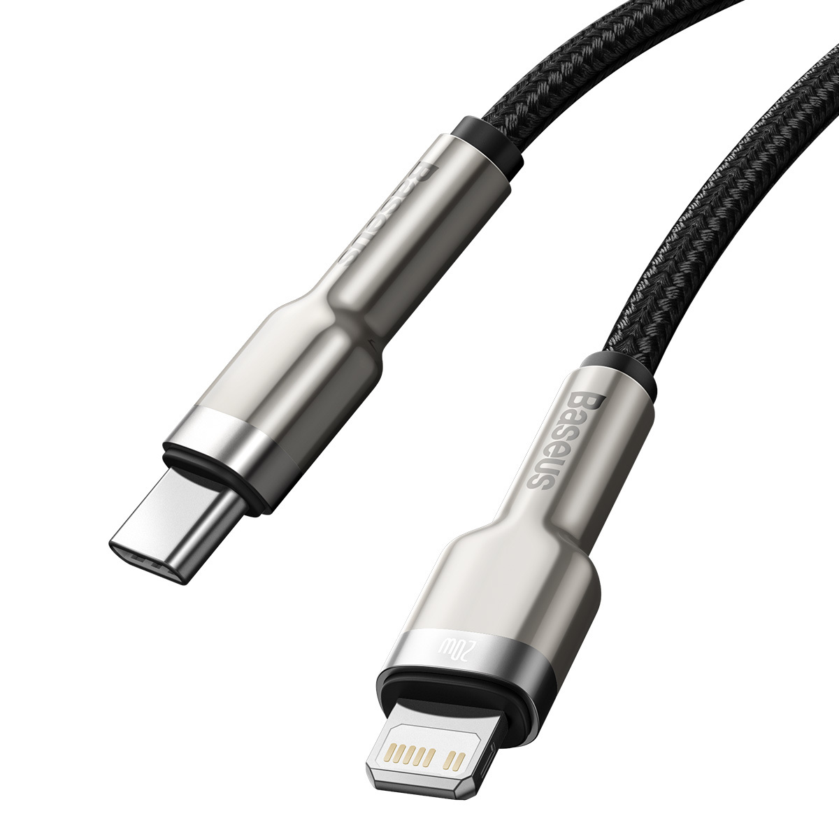 Baseus kabel Cafule Metal PD USB-C – Lightning 0,25 m svart 20W