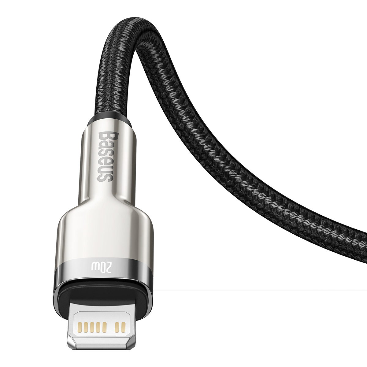 Baseus kabel Cafule Metal PD USB-C – Lightning 0,25 m svart 20W