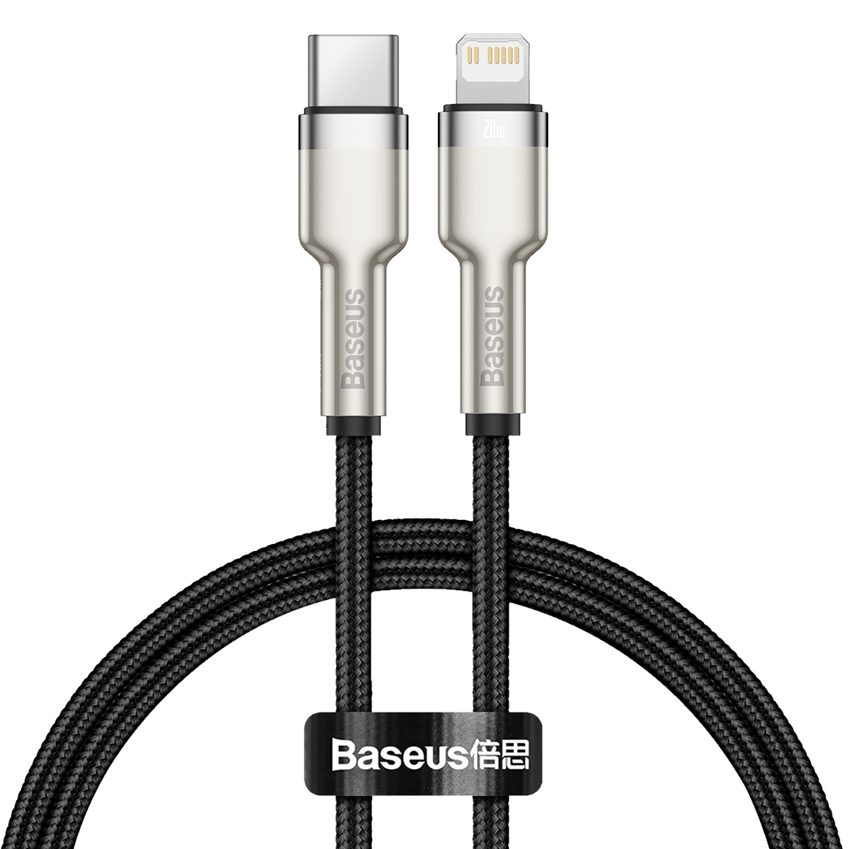 Baseus kabel Cafule Metal PD USB-C – Lightning 0,25 m svart 20W