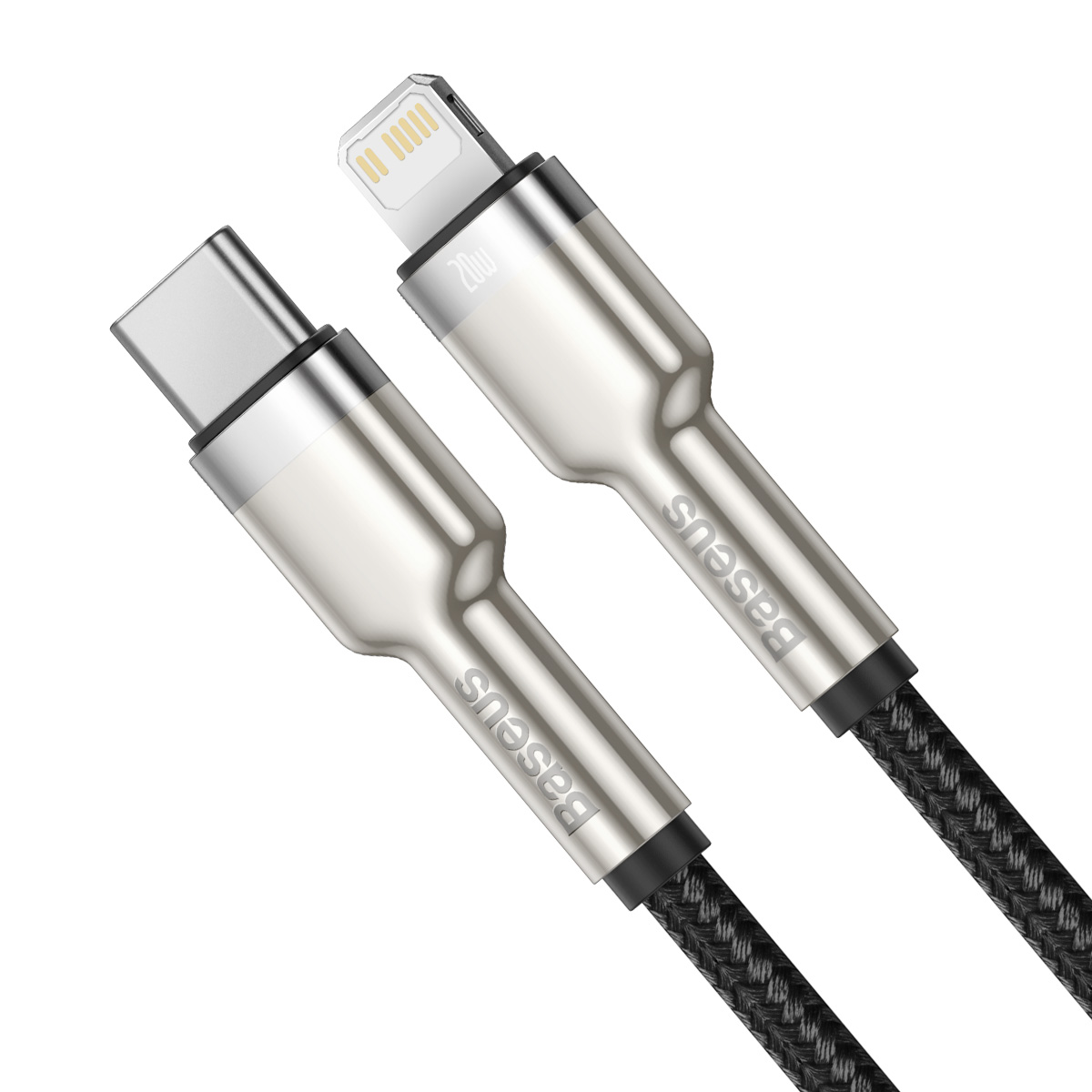 Baseus kabel Cafule Metal PD USB-C – Lightning 0,25 m svart 20W