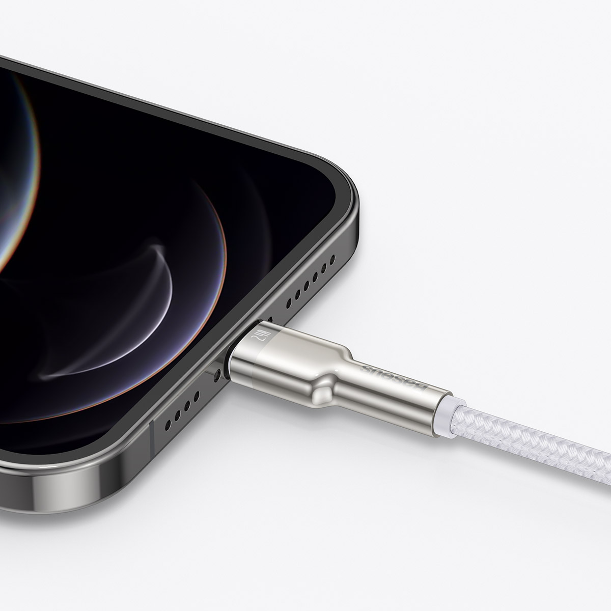 Baseus cable Cafule Metal USB – Lightning 1,0 m 2,4A white