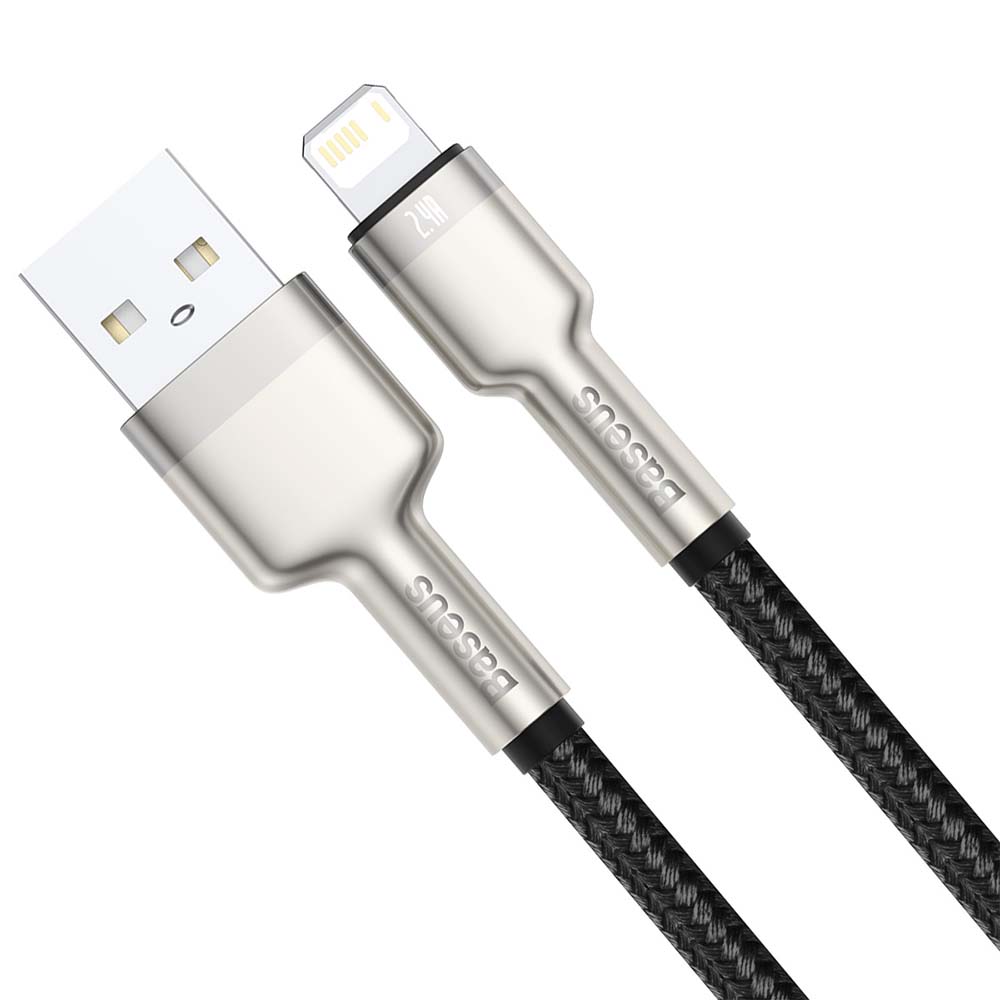 Baseus cable Cafule Metal USB – Lightning 1,0 m 2,4A black