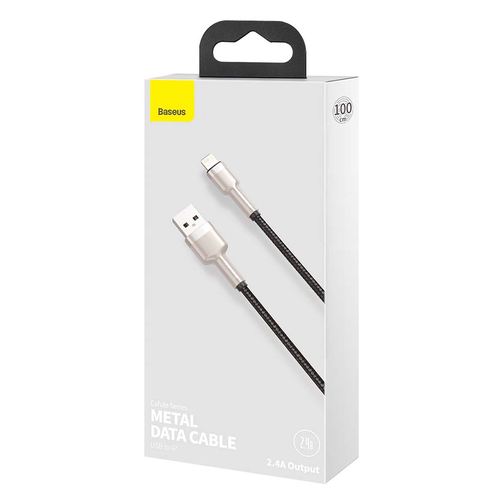 Baseus cable Cafule Metal USB – Lightning 1,0 m 2,4A black