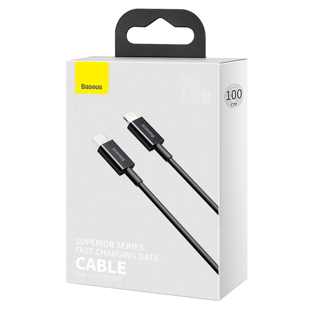 Baseus cable Superior PD USB-C – Lightning 1,0 m black 20W