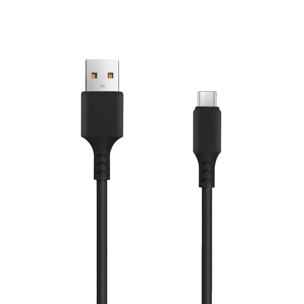 Setty biladdare 1x USB 1A svart + microUSB-kabel 1,0 m NY