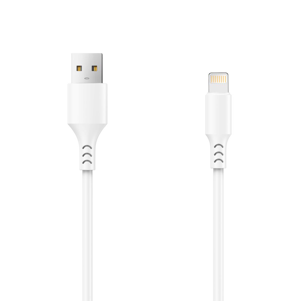 Setty laddare 1x USB 2,4A vit + Lightning-kabel 1,0 m NY