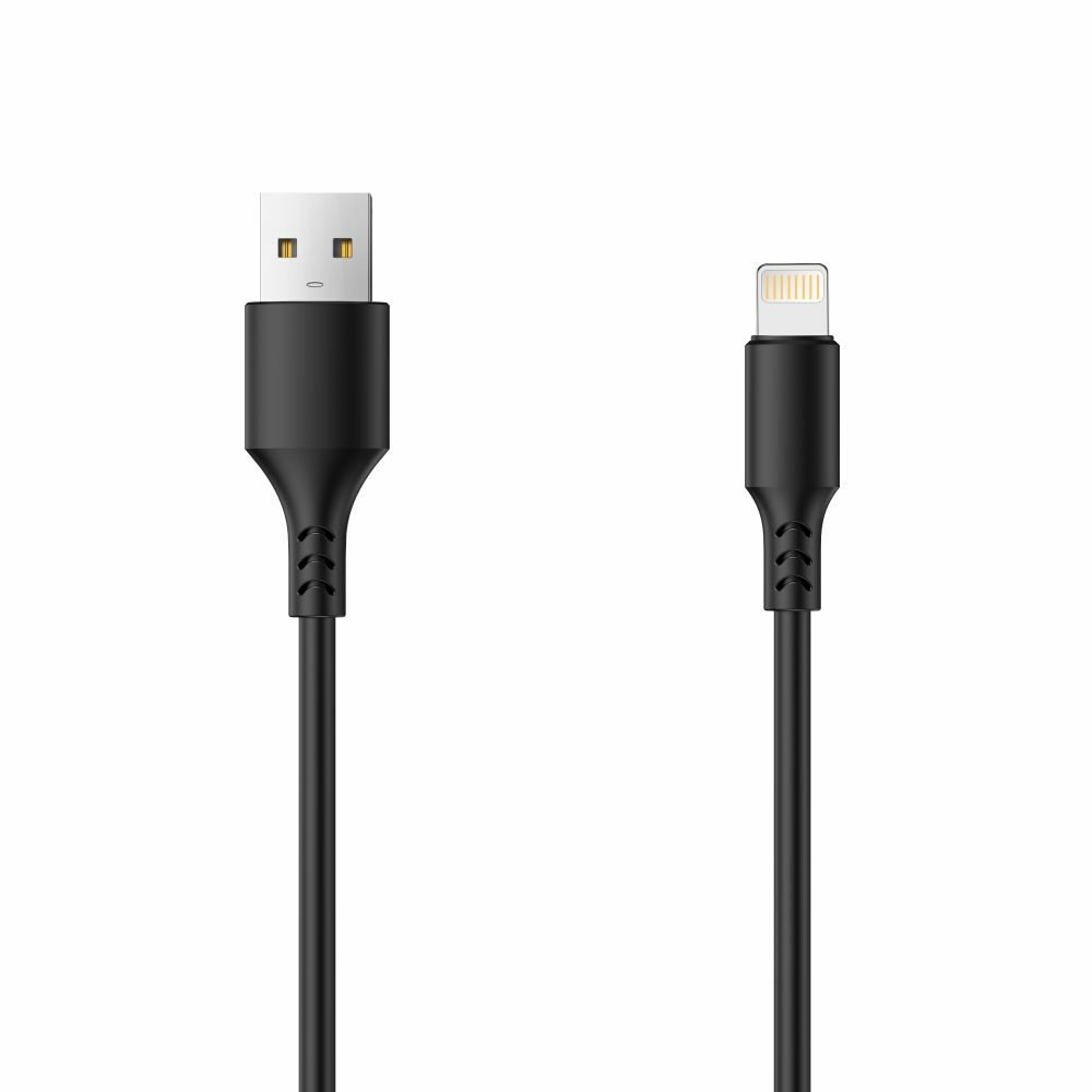 Setty USB-kabel – Lightning 3,0 m 2A svart NY