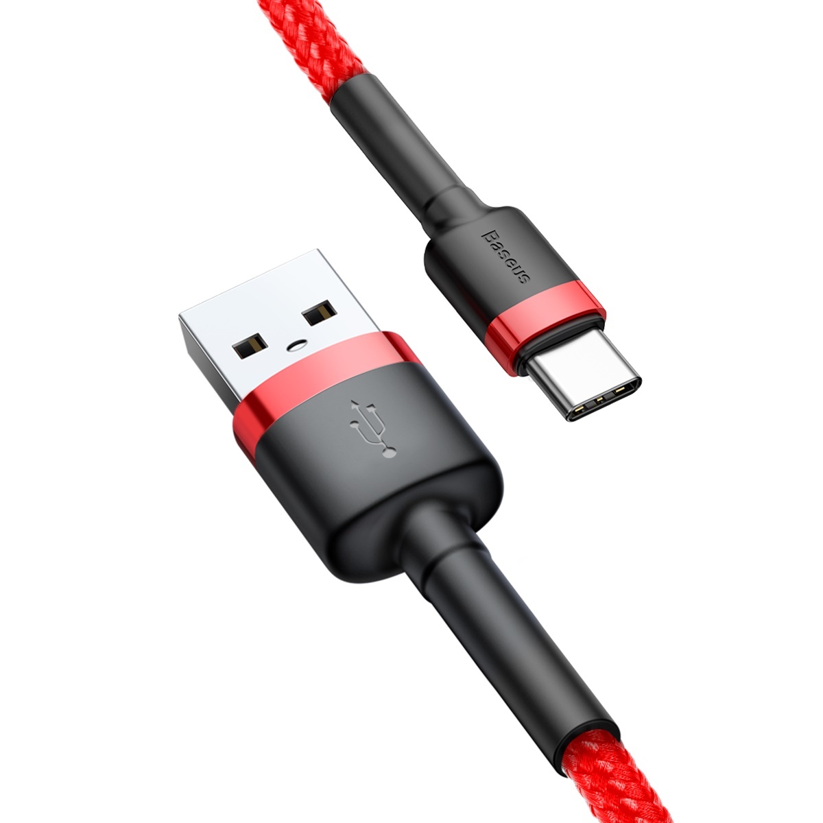 Baseus cable Cafule USB – USB-C 2,0 m 2A red-red