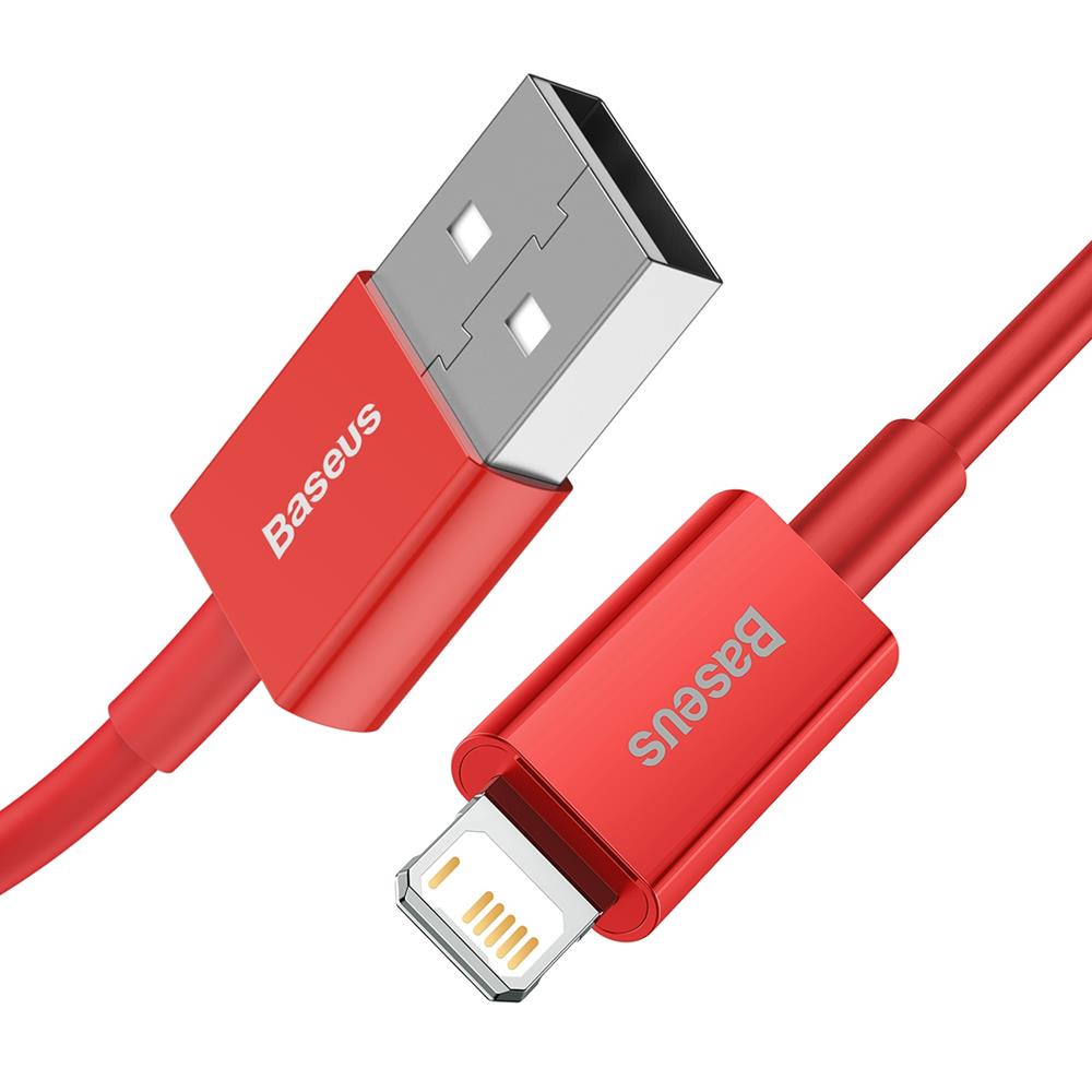 Baseus-kabel Superior USB – Lightning 1,0 m 2,4A röd