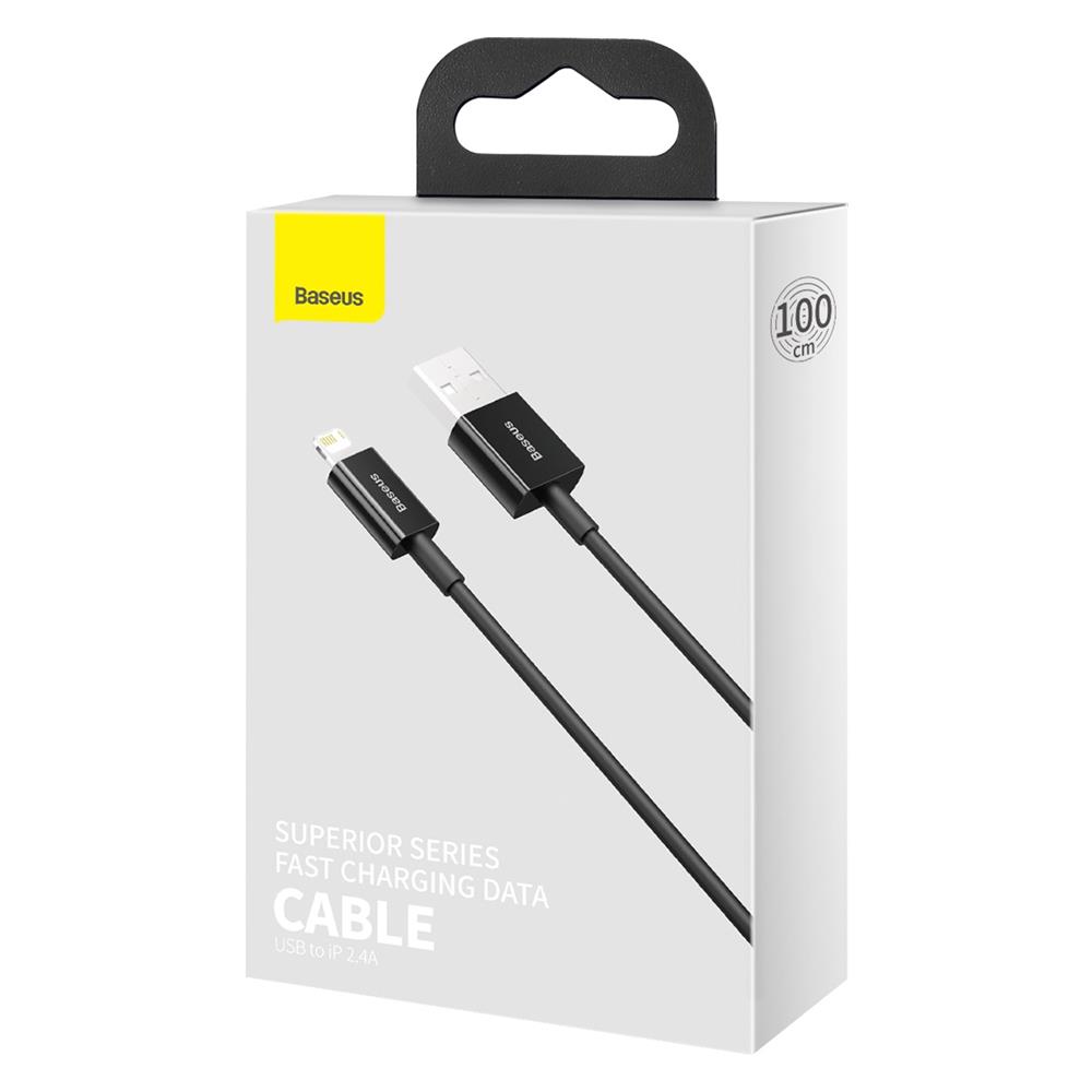 Baseus cable Superior USB – Lightning 1,0 m 2,4A black