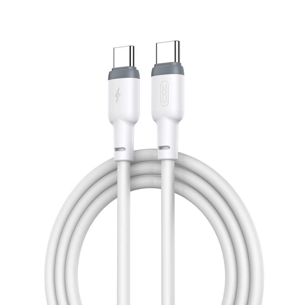 XO-kabel NB208B PD USB-C – USB-C 1,0 m 60W vit