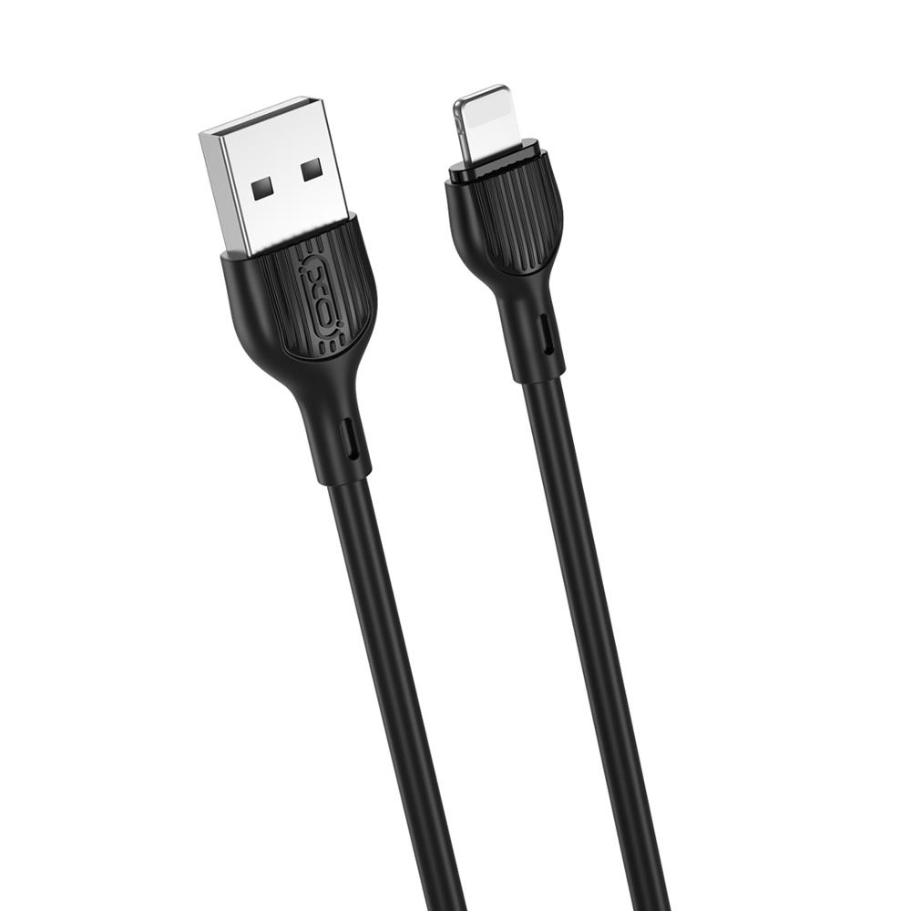 XO-kabel NB200 USB – Lightning 1,0 m 2,1A svart
