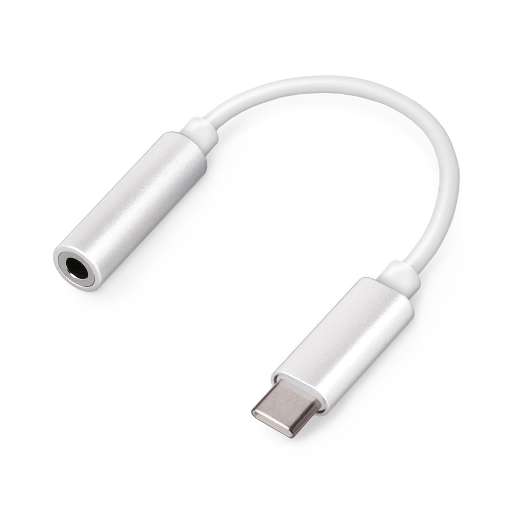 Setty adapter USB-C – audio jack 3,5mm white