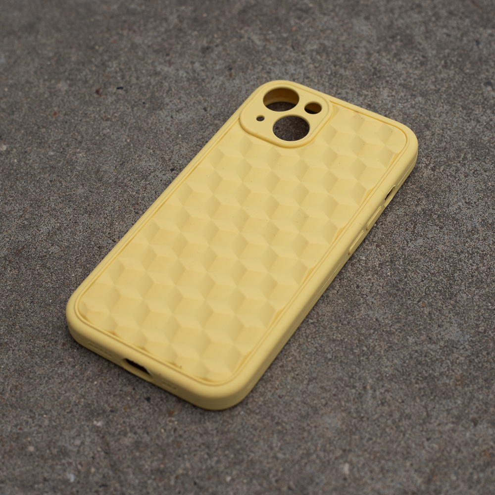 Nakładka 3D Cube do iPhone 14 Pro 6,1" lemon